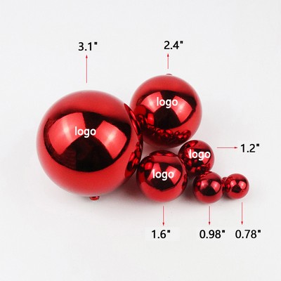 Custom Multi Size Colorful Plastic Christmas Ornament Balls