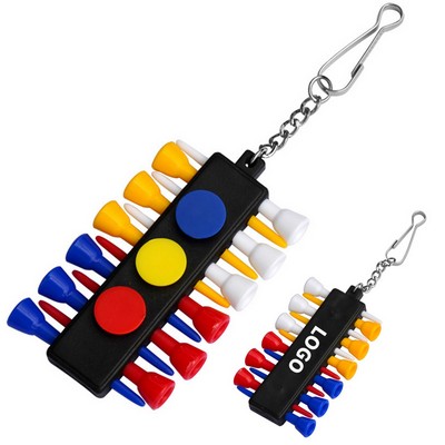 Plastic Colorful Golf Tee Holder Set