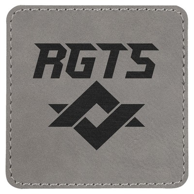 Square Leatherette Patch with Adhesive