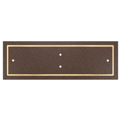 Bronze/Brown Rectangle Cast Aluminum Sign w/2 Screws