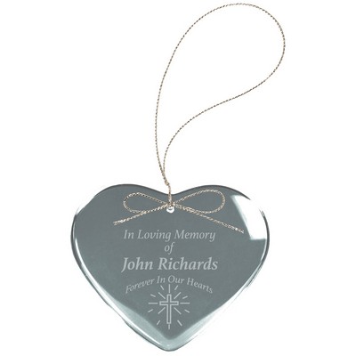 2.5" Crystal Heart Ornament