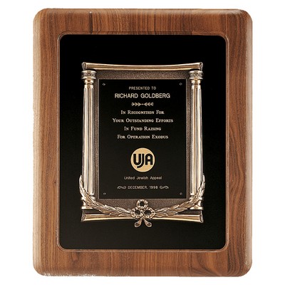 American Walnut Frame with Antique Bronze Cast Frame