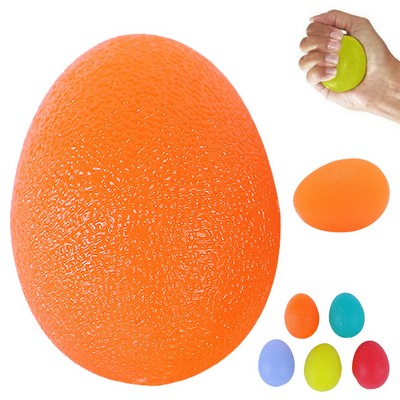 Egg-Shaped Elastic Grip Stress Ball
