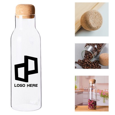 Glass Storage Bottles W/ Cork Lid