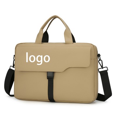 Large Capacity Commuter Briefcase W/ Rear Zipper Pocket