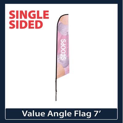 Value 7' Angle Flag - Single Sided Graphic Only
