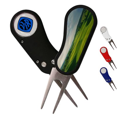 Flix DS Switchblade Divot Tool with Magnetic Ball Marker