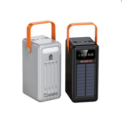 30000mAh Solar Power Bank W/Flashlight