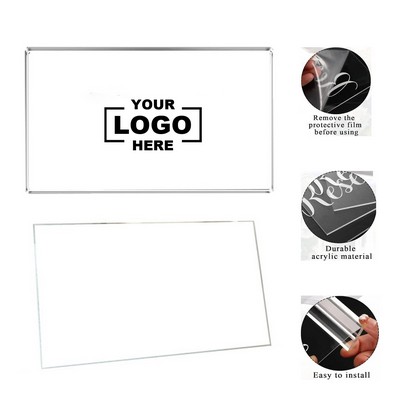 Set of 10 Rectangular Acrylic Seat Identification Signs