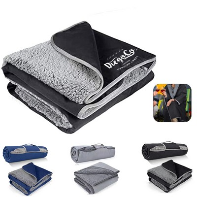Waterproof Sherpa Fleece Outdoor Adventure Blanket