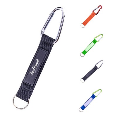 Polyester Carabiner Lanyard Keychain