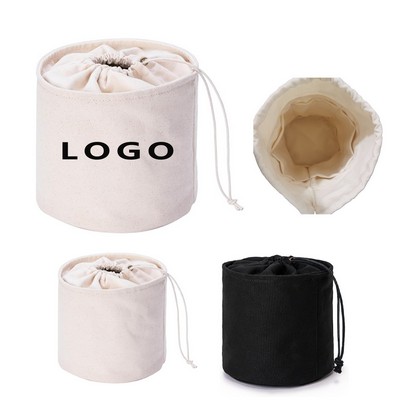 Women Round Cosmetic Pouch Bag