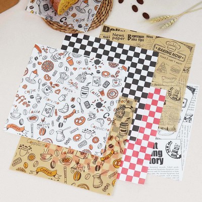 14" x 14" Greaseproof Paper Food Sheets