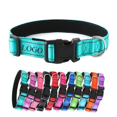 Reflective Nylon Dog Collar for Night Visibility