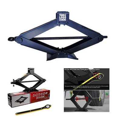 2.5-Ton Scissor Jack With Effort-Saving Quick Hand Crank Handle