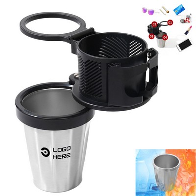 3 in 1 Car Cup Holder Expander With Stainless Steel Base