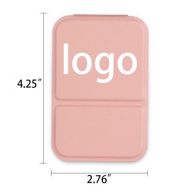 Custom PU Leather Portable Compact Mirror 2 4/5" x 4 1/4"
