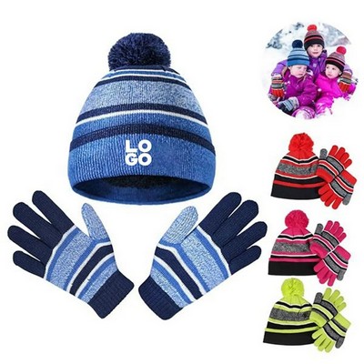 Children's Winter Hat and Glove Combo