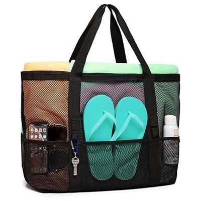 Oversized Mesh Beach Tote for Seaside Trips