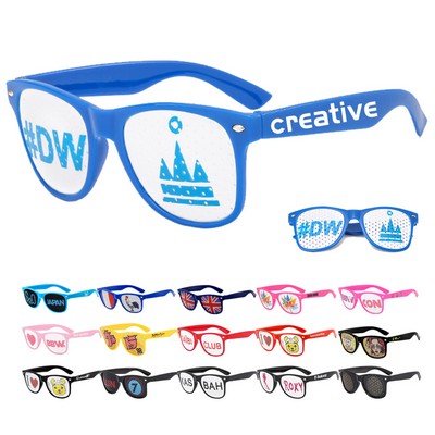 Custom UV400 Pinhole Sticker Sunglasses