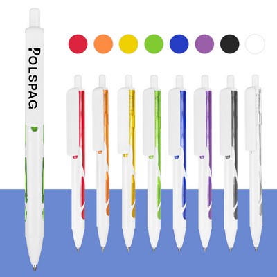 Translucent Barrel Retractable Ballpiont Pen