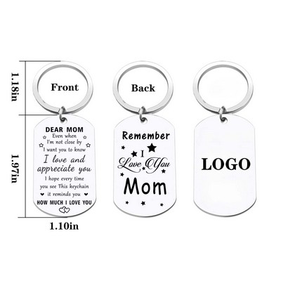 Stainless Steel Family Keychain