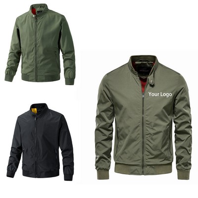 Fashion Stand-up Collar Bomber Jacket