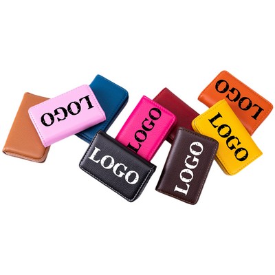 PU Flip-top Business Card Holder