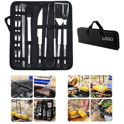 Stainless Steel Grill Tool Set With Carry Bag