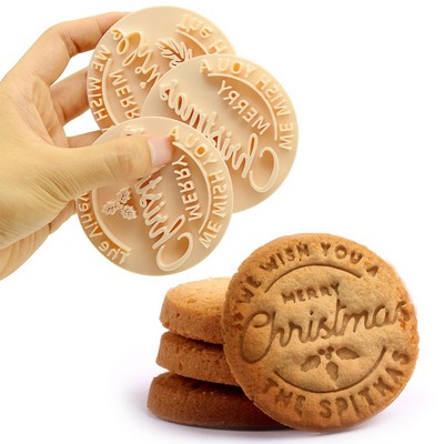 Festive Christmas Cookie Mold Four-Pieces Set