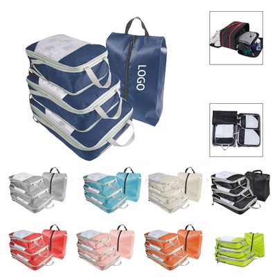 A set of 4 packing cubes in varying sizes