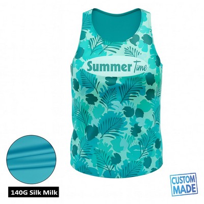 Women's Jersey Style Tank Top Sublimation Spandex Interlock