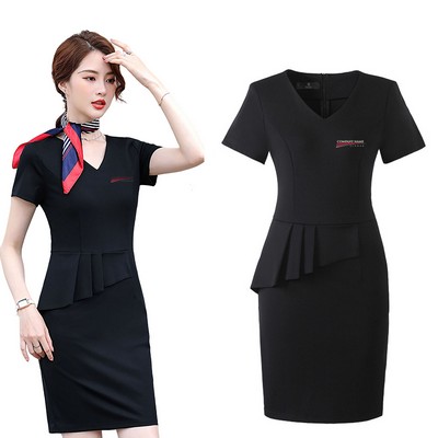 Women's Summer Short-sleeved OL Work Dress