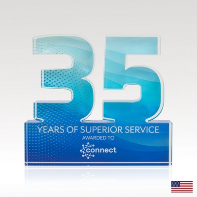 3/4" USA-Made Acrylic Numerals Style 35 – Plus Series