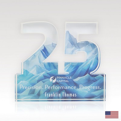 3/4" USA-Made Acrylic Numerals Style 25 – Plus Series