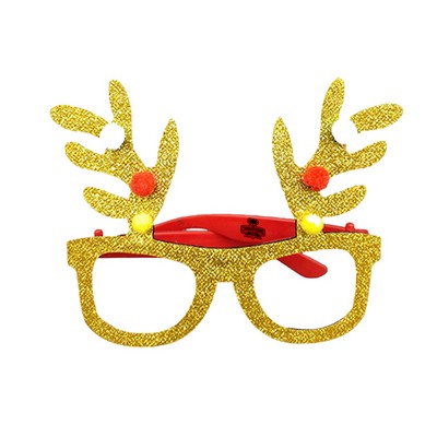 Christmas Decorative Glasses - Reindeer Antler Design