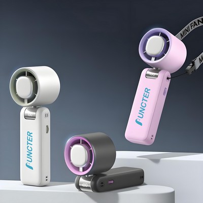 Handheld Fan Freezy Personal Fan Refrigeration Fan W/ 1-100 Stepless Adjusting & Battery Status