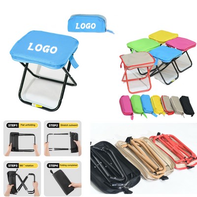 Portable Outdoor Hand Zipper Bag Folding Stool