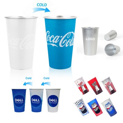 15Oz Cold Color Changing Cup Food Grade Aluminum Tumbler