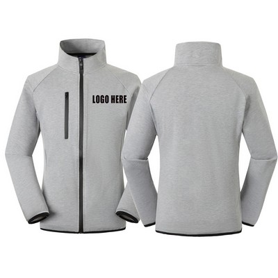 Ladies' Zip-Up Fleece Jacket with Brushed Interior