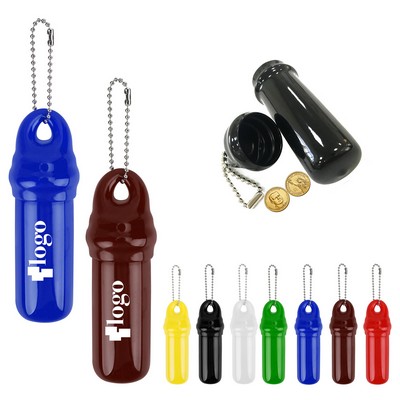 Floating Promotional Keytainer With Beaded Ball Chain