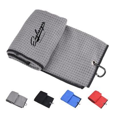 Comfort Waffle Pattern Microfiber Golf Towel