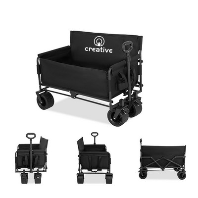 Collapsible Foldable Wagon Cart W/Wheels Folding Sports Wagons