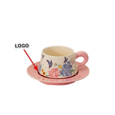 9Oz Ceramic Rounded Cup And Saucer Sets