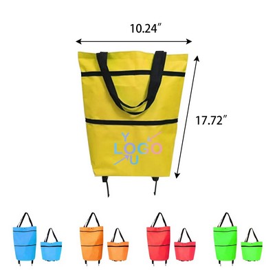 Rolling Collapsible Grocery Tote
