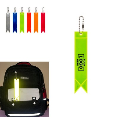 Safety Reflector Tag Pendant Reflective Safety Keychain Gear for Backpack
