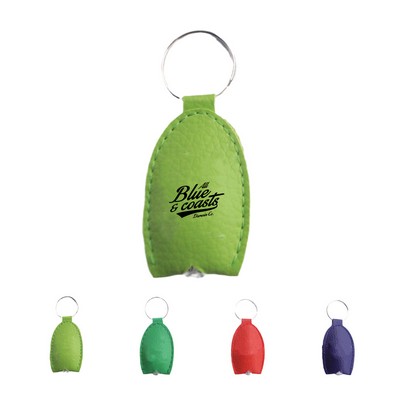 LED Illuminated PU Leather Keychain