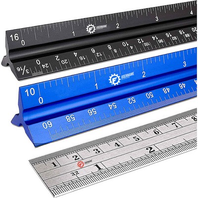 12 Inch Architectural and Engineering Scale Ruler Set