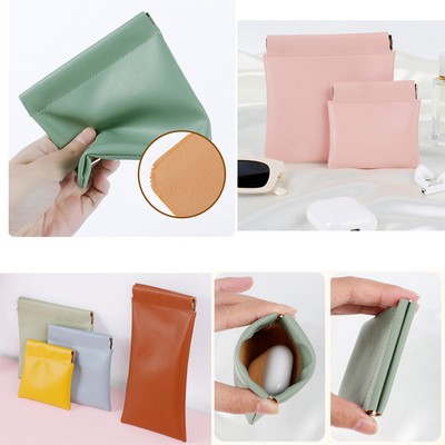 PU Leather Small Squeeze Top Coin Purse
