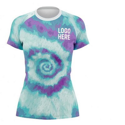 Full Color 160G Honeycomb Mesh Women's Short Sleeve T-Shirt